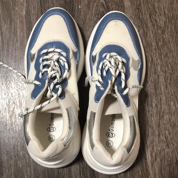 Calcado Guimarães Chunky Platform Sneakers - Blue & White - Size EU 38 / US 7.5 - Picture 8 of 8